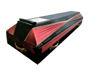 Гроб 147 Г (спец. окошко) красный